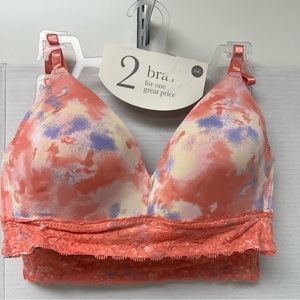 Wire Free 36C/38C bra 2 pack